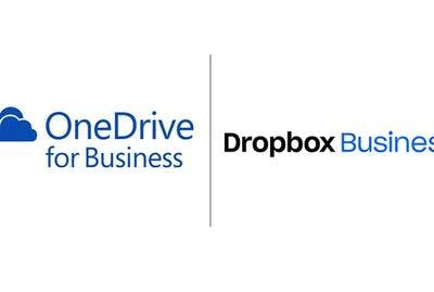 Bilde av OneDrive- og Dropbox logo