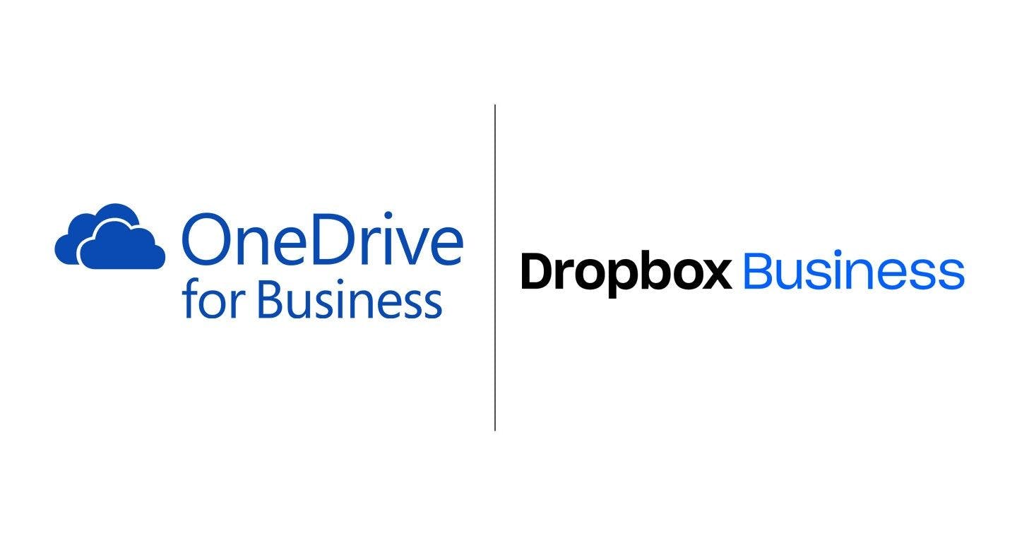 Bilde av OneDrive- og Dropbox logo